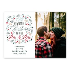 Christmas Mr. and Mrs. - Holiday Save the Date