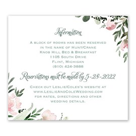 Watercolor Garden - Coral - Information Card