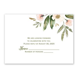 Modern Floral - Powder - Response Card