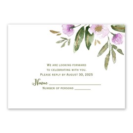 Modern Floral - Wisteria - Response Card