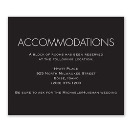 Modern Monogram - Information Card