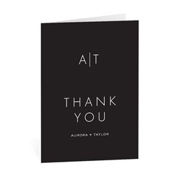 Modern Monogram - Thank You Card