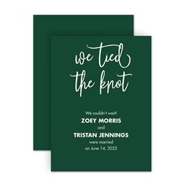 We Tied the Knot - Reception Invitation