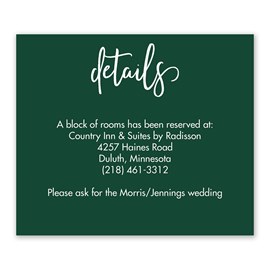 We Tied the Knot - Information Card