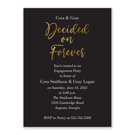 Decided on Forever - Engagement Party Invitation