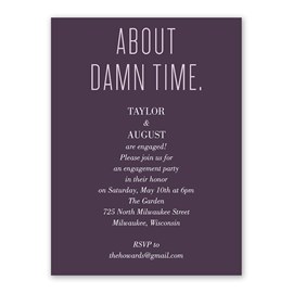About Time - Engagement Party Invitation