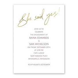 She Said Yes - Engagement Party Invitation
