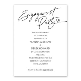 All My Heart - Engagement Party Invitation