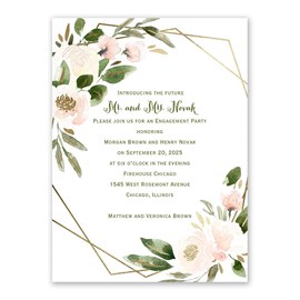 Modern Floral - Powder - Engagement Party Invitation
