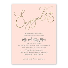 Sparkling Rings - Engagement Party Invitation