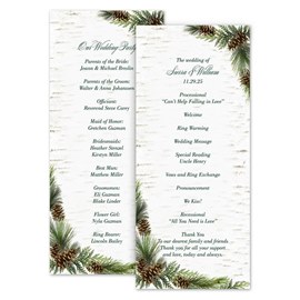 Winter Birch - Wedding Program