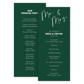 Classic Couple - Mr. and Mrs. - Wedding Program