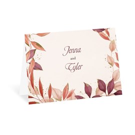 Glittering Leaves - Thank You Card