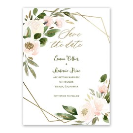 Modern Floral - Powder - Save the Date