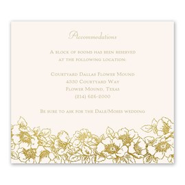 Floral Sparkle - Gold - Information Card