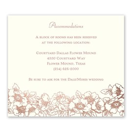 Floral Sparkle - Rose Gold - Information Card