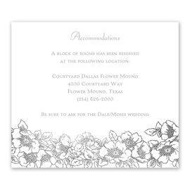 Floral Sparkle - Silver - Information Card