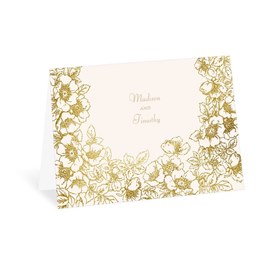 Floral Sparkle - Gold - Thank You Card