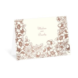 Floral Sparkle - Rose Gold - Thank You Card
