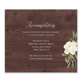 Modern Rustic - Information Card