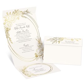 Glittering Floral - Seal and Send with RSVP Postcard