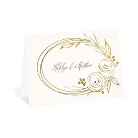 Glittering Floral - Thank You Card