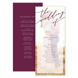 Clearly in Love - Wedding Program