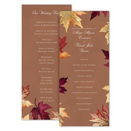 Gilded Autumn - Wedding Program