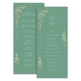 Graceful Greenery - Wedding Program