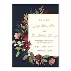 Cascading Floral - Save the Date