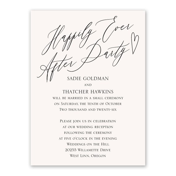 Wedding deals ceremony invitation