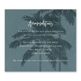 Tropical Silhouette - Blue - Information Card