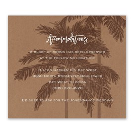 Tropical Silhouette - Sand - Information Card