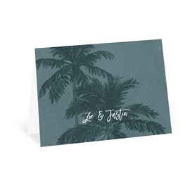 Tropical Silhouette - Blue - Thank You Card