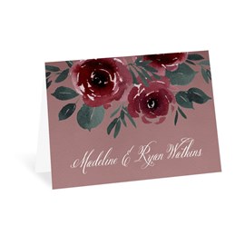 Blooming Rose - Mauve - Thank You Card
