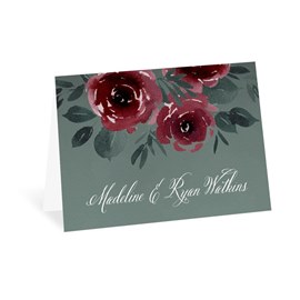 Blooming Rose - Sage - Thank You Card