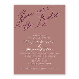 Here Come the Brides - Bridal Shower Invitation