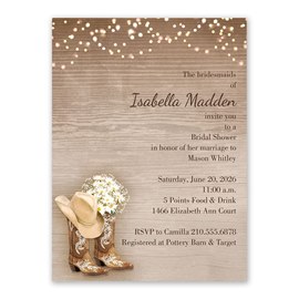 Country Chic - Bridal Shower Invitation