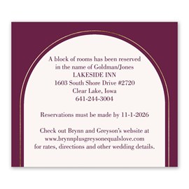Elegant Arch - Information Card