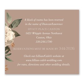 Vintage Floral - Spice - Information Card