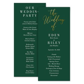 Elegant Vows - Wedding Program