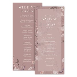 Botanical Elements - Lilac - Wedding Program