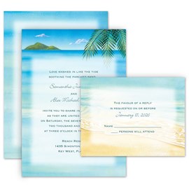 Ocean View - Invitation with Free Response Postcard