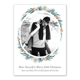 Winter Wreath - Holiday Save the Date