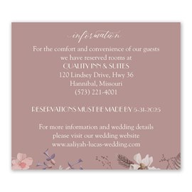 Botanical Elements - Lilac - Information Card