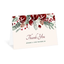 Winter Rose - Thank You Card