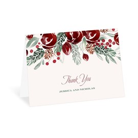 Winter Rose - Thank You Card