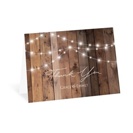 Rustic Lights - Thank You Card