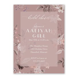 Botanical Elements - Lilac - Bridal Shower Invitation