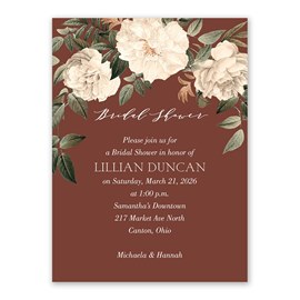 Vintage Floral - Spice - Bridal Shower Invitation